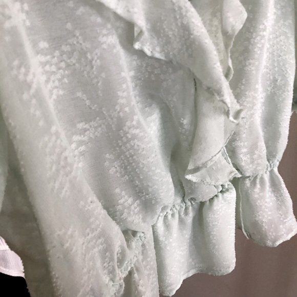 Dynamite Mint Green Chiffon Blouse Size S - Picture 5 of 5